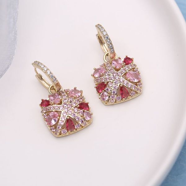 

fashion-new fashion brand jewelry women silver ear studs bling cubic zirconia crystal tassel beauty earrings designer long earring