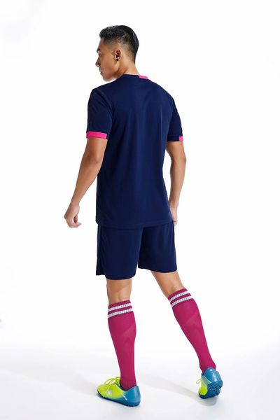 

discount men training football sets with shorts uniforms reversible football jerseys for that home and away look kits sports b08-54, Blue;black