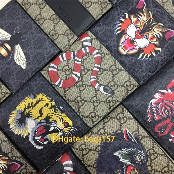 

wallet designer card holder leather purse men short wallets women designer luxury handbags purses coin purse clutch bags with box 154 23056, Red;black