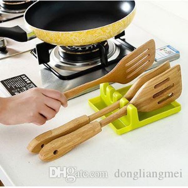 

kitchen utensil rest spoon pot pan lid pot shovel holder food grade silicone tools shelf gray and green 30pc wn442