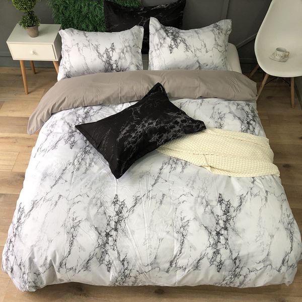 

3 pcs marble vein bedding set bedroom cotton duvet cover soft bed comforter bedding set home textile pillowcases bedclothes