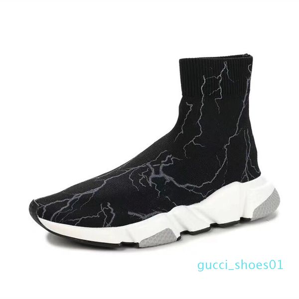 

2020designer sneakers speed trainer runner black red triple black fashion flat socks boots casual shoes size 35-46 g01