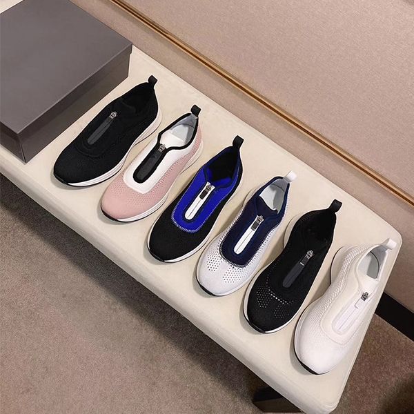 

2020 men b25 low-sneakers pink blue technical knitting neoprene trainers grosgrain mesh casual shoes flat shoes 6 colors us5-11, Black