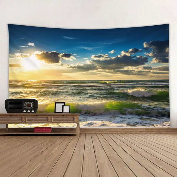 

3d sea sunrise wall decor tapestry hanging backdrop for bedroom living room
