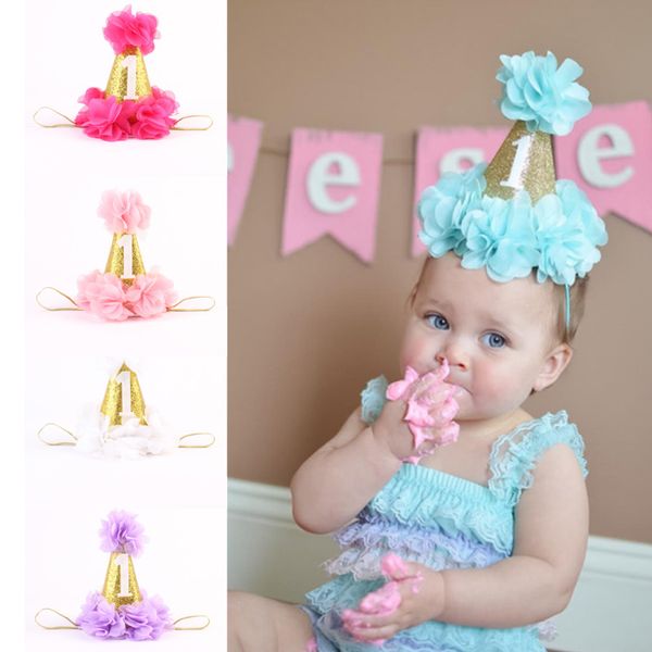 

hair bands p props birthday present children party gold fine headband headdress boy girl baby 1 year old
