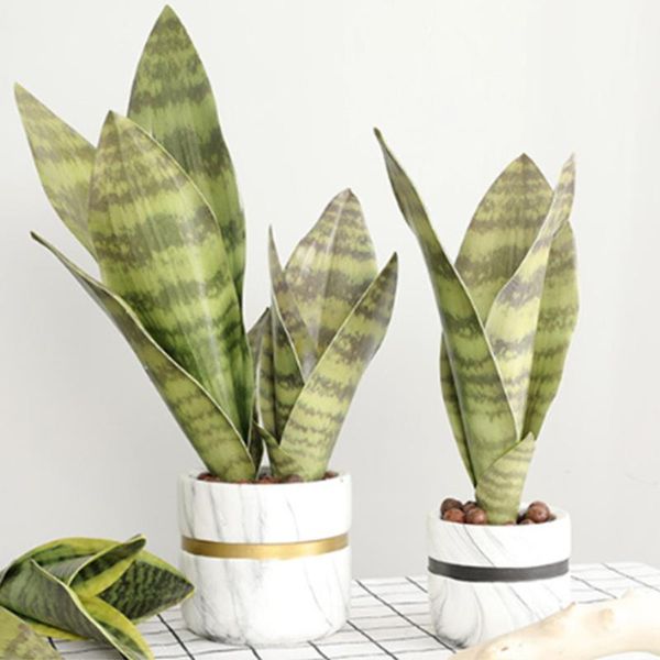 

1pcs fake desert plants artificial flower sansevieria trifasciata simulation succulent agave plant home office shop garden decor