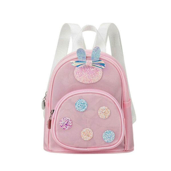 

new infant toddler baby girl backpack cute bow waterproof pvc sequin mini backpack school bag