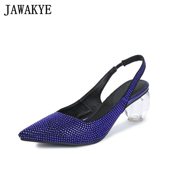 

runway crystal studded clear crystal heel women pumps pointed toe strange high heels shoes woman black blue ladies party shoes, Black;white