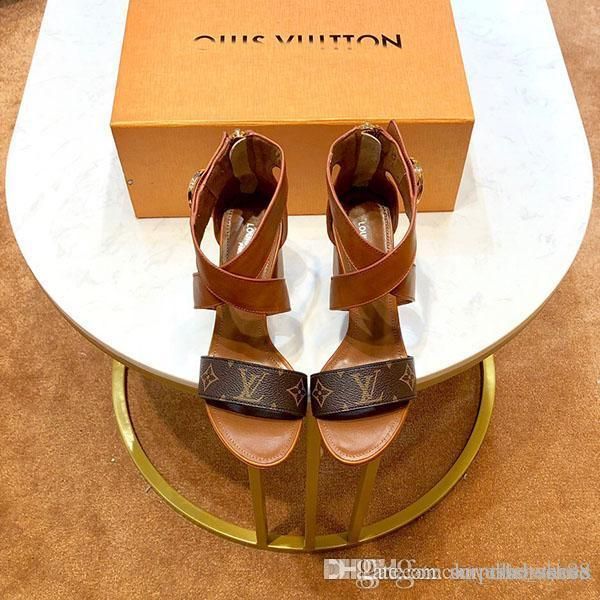 

with box brand new high heels women summer fashion sandals with women dress shoes luxury women high heels 0f 7.5cm size 35-42, Black