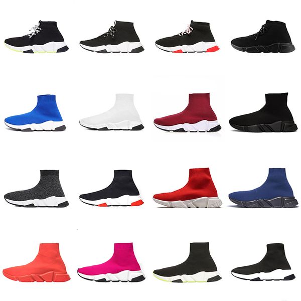 

2020 лучших горячих продажи случайных бренда носка обувь дизайнер тренеры черный белый зеленый красный кружево автовоз для размера женщины м, Black