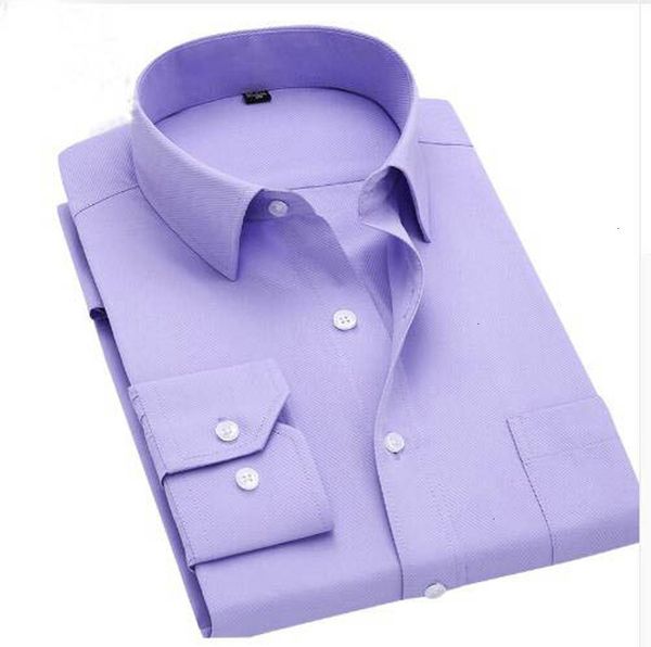 

button down long sleeve slim fit men dress shirt autumn designer solid male clothing business shirts -4xl, White;black
