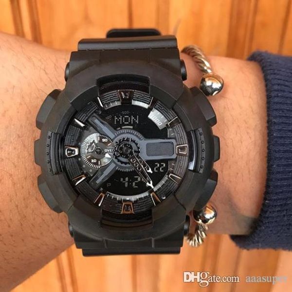 

2019 fa hion arrival men port military wri twatche multifunction led digital auto light quartz watche for man male tudent clock, Slivery;brown