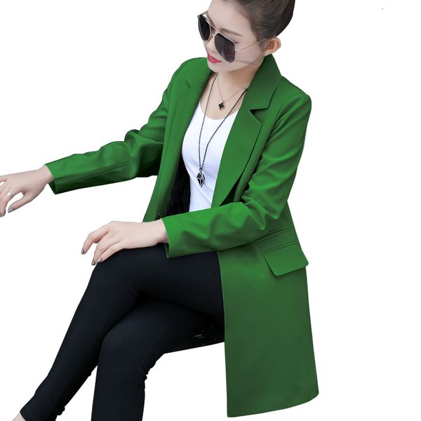 

autumn spring women elegant blazer long sleeve outerwear notched pocket office casual plus size 3xl, White;black