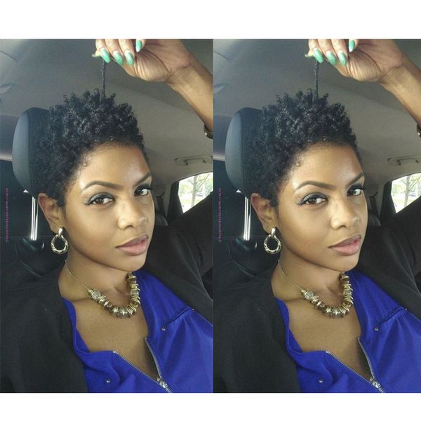 Fashion Beauty The New Hairstyle Black Short Kinky Curly Wigs