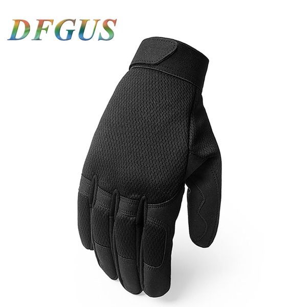 

multicam outdoor tactical gloves army climbing shooting paintball camo sport full finger glove hiking, Black