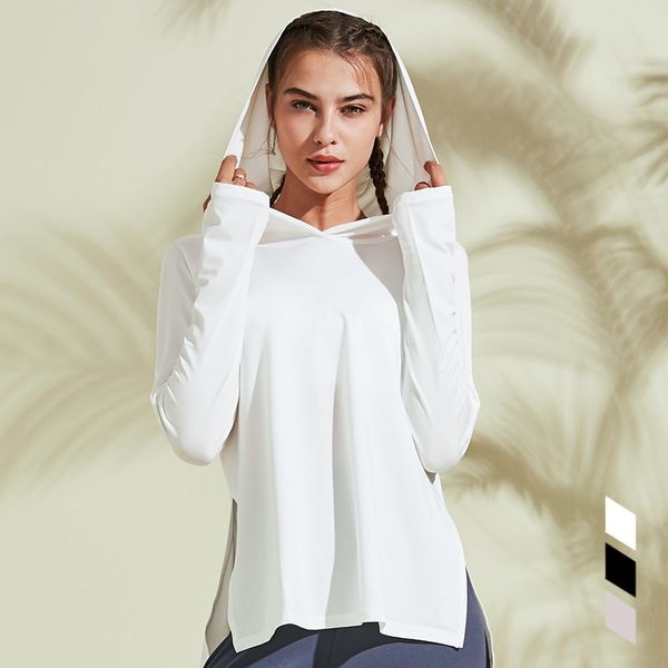 

cretkoav 2020 autumn new yoga shirt women long sleeve loose sports t shirt running hoodie breathable fitness workout t-shirt top, White;red