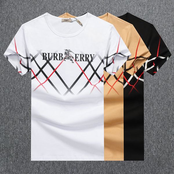 

burberri дорогих мужчин тенниска классической мода дикой тенниска частного заказ высокого качество прилив бренд короткого рукав хлопок удобн, White;black