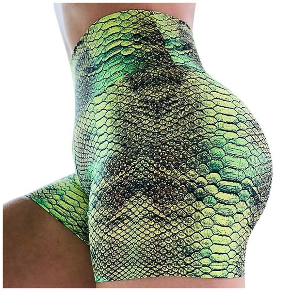 

women snake print push up yoga shorts female high waist sports clothing gym shorts women fitness workout leggings tights#g3, White;red
