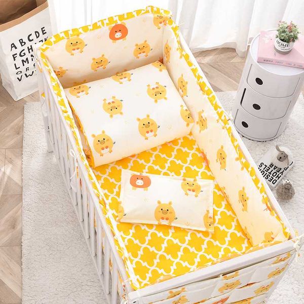 

6/9pcs cotton baby crib protector cartoon cot bumpers infant crib bed fence baby decoration room,120*60/120*70cm