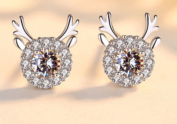 

earrings female sterling silver 2020 new tide earrings temperament earrings winter christmas gift for girlfriend, Golden