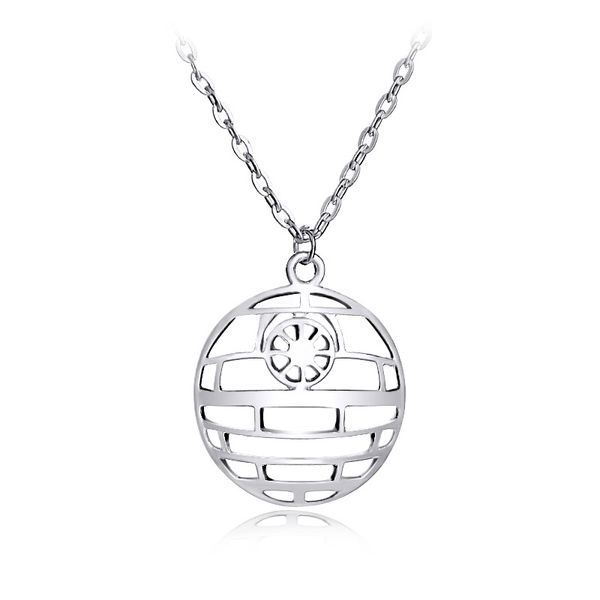 

2020 dongsheng silver plated popular hollow galactic empire chain necklace men round pendant necklace