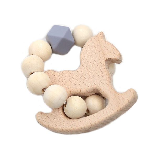 

wooden animal teether baby silicone and wood teething ring pgraphy props qx2d