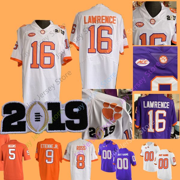 

Custom Clemson Tigers Football Jersey 2019 Trevor Lawrence Amari Rodgers Tee Higgins Justyn Ross Lyn-J Dixon Adam Choice Terrell Etienne
