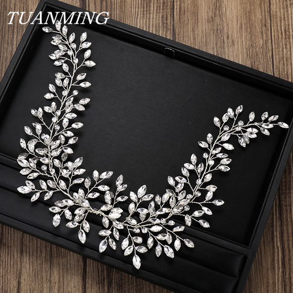 

luxurious rhinestone crystal headband bride hair accessories wedding crystal hairbands headbands silver crystal bridal hair band, Golden;white