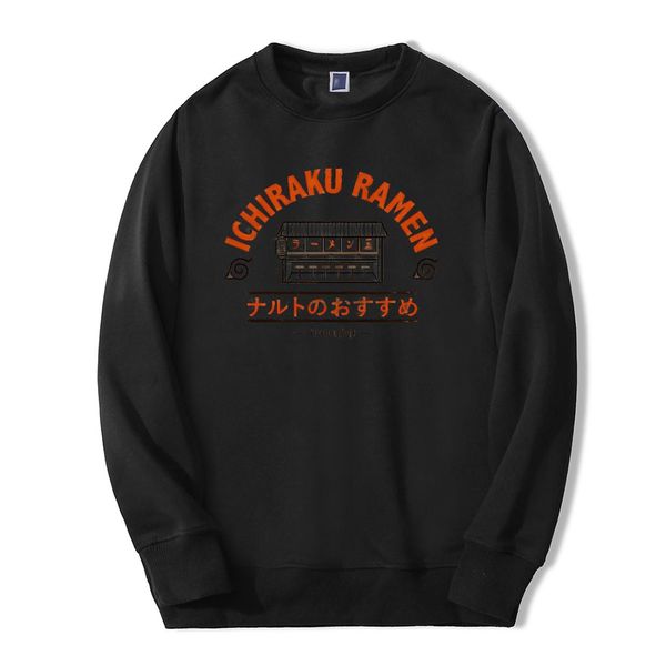 

sweatshirt naruto ichiraku ramen japan anime 2020 spring winter men hoodie streetwear fleece tracksuit casual fashion sportswear, Black