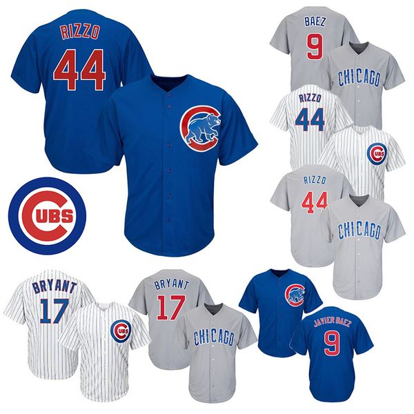 

Chicago Baseball Jerseys Cubs 9 Javier Baez 17 Kris Bryant 44 Anthony Rizzo Cool Base Stitched Baseball Jersey