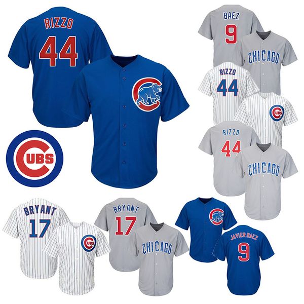 

Chicago Baseball Jerseys Cubs 9 Javier Baez 17 Kris Bryant 44 Anthony Rizzo Cool Base Stitched Baseball Jersey M-2XL