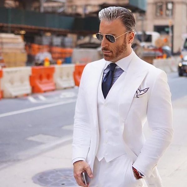 

handsome one button groomsmen peak lapel groom tuxedos men suits wedding/prom/dinner man blazer(jacket+pants+tie+vest) a31, Black;gray