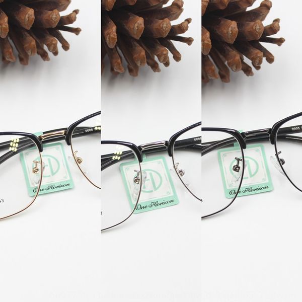 

men's artistic glasses tr90 metal square large glasses frame eyebrow frame, Silver