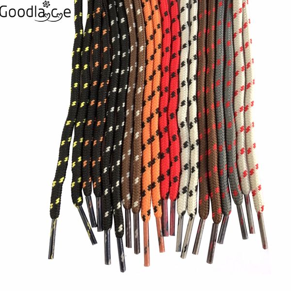 

round shoelaces boot shoe laces cord rope shoestrings with dots 140cm / 160cm, Black