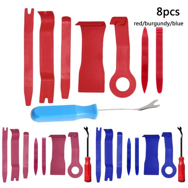 

8pcs/set car radio audio panel interior door clip panel trim dash removal opening hand open diy repair tool
