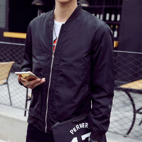 

2019 new jacket men autumn casual design slim fit outwear solid brand clothing soft jacket male m-4xl, Black;brown