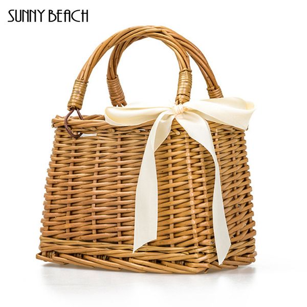 

sunny beach новая сумка квадратной плетеной женщин сумка сплетенная корзина квадратный ротанг тканые сумки случайные сумки