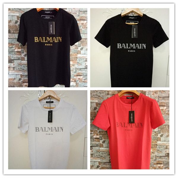 

mens t shirts black white red mens fashion t shirts balmainshort sleeve s-xxl, Blue