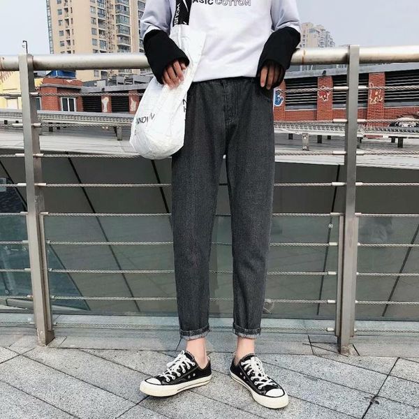 

men's jeans wholesale 2021 denim wide-leg high-quality pendant straight fashion trend spring and autumn summer loose wild pants, Blue