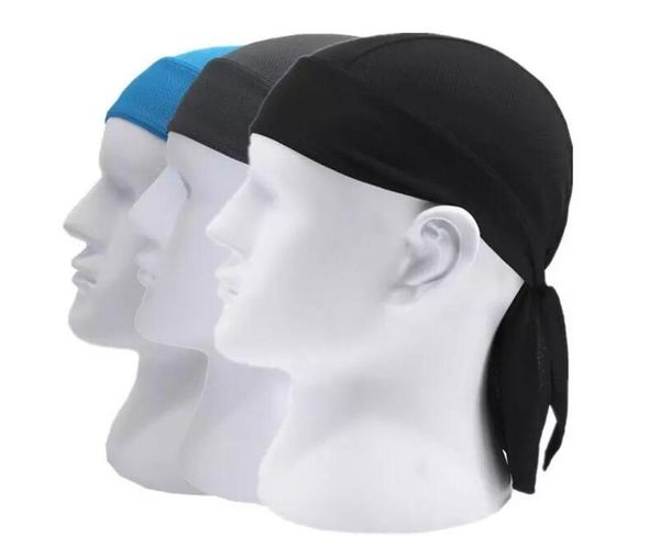 

breathable cycling cap head scarf summer bandana men sun protection gorra ciclismo sports cycling headwear pirate hat bike cap, Black