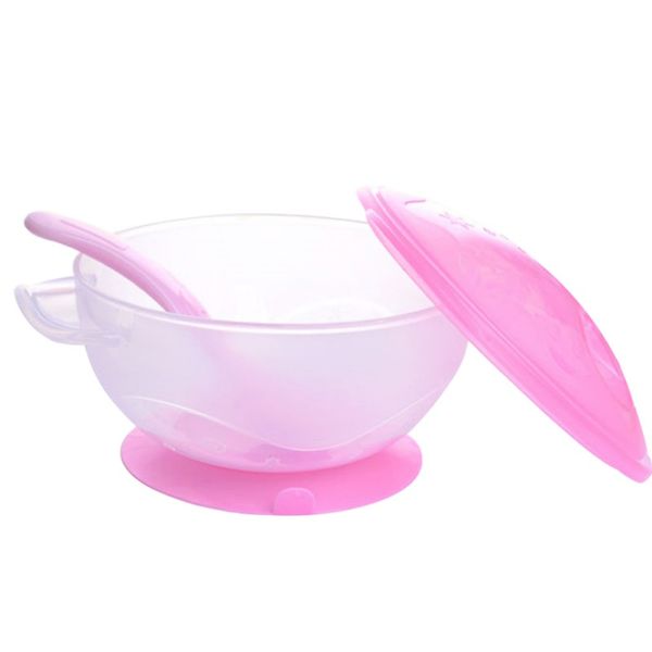 

baby anti-slip double ear sucker bowl with lid baby training bowl with spoon baby food supplement tableware kom kindje voedingss