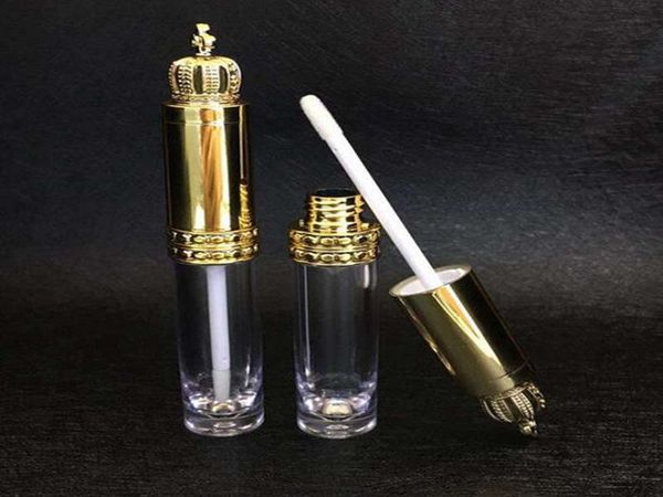120pcs 8 ml Lippenstift-Behälter mit dem Crown Deckel Transparent Lipgloss Schlauch Lippenbalsam Kosmetik-Schlauch-Flasche