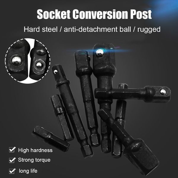 

socket bit hexagonal shank adapter drill nut driver power extension bar 2/3/8pcs l5 #4