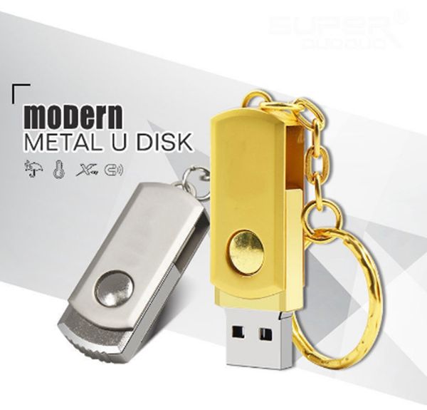 

metal rotary 2.0 keychain memory card 4gb 8gb 16gb 32gb 64gb thumb shape usb flash drive can be customized logo ing