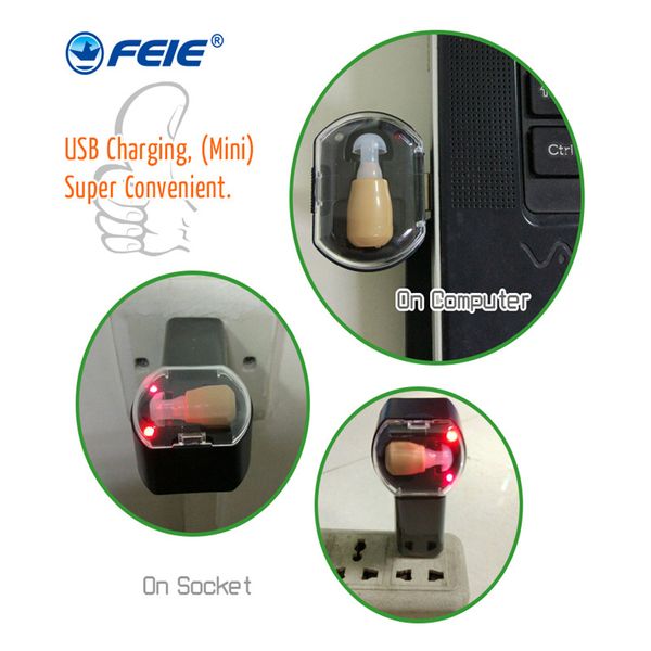 

Medical equipment invi ible ear headphone rechargeable hearing aid adju table volume ound amplifier 219