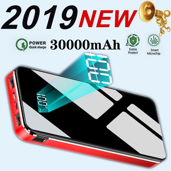 

xiaomi full screen power bank 30000mah powerbank external battery portable fast charger for all smartphone bank waterproof