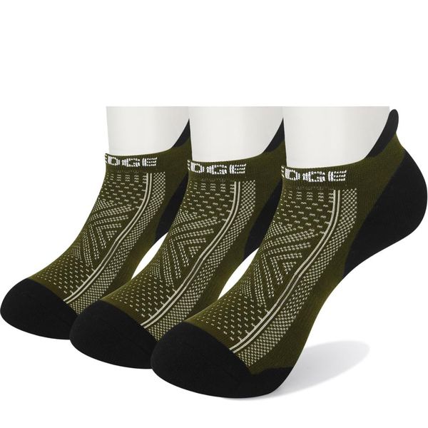 

yuedge 3 pairs men and women cotton ankle short sports socks workout training running socks, Black