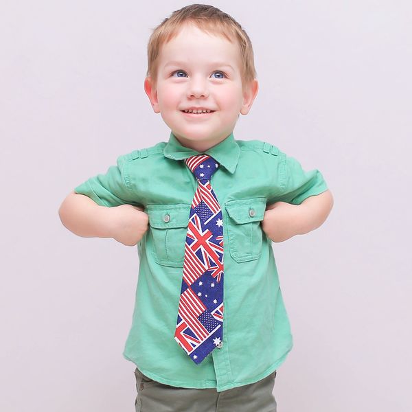 

boy's necktie linen cartoon neck tie for children suits 6cm print ties slim girls tie gravatas rubber tie, Black;blue