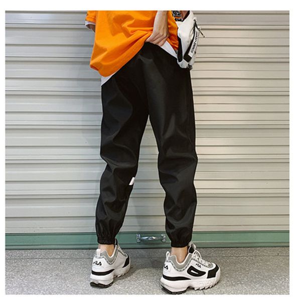 

Mens Designer Letters Print Pencil Pants Big Check Hook Active Style Clothing Zipper Fly Loose Apparel