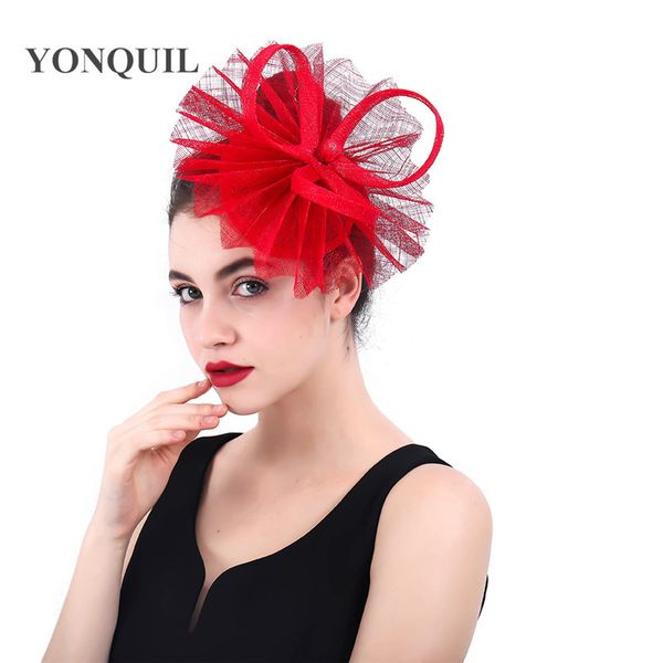 

multiple color sinamay base fascinator headwear party headpiece church race show hair accessories millinery cocktail hats syf387